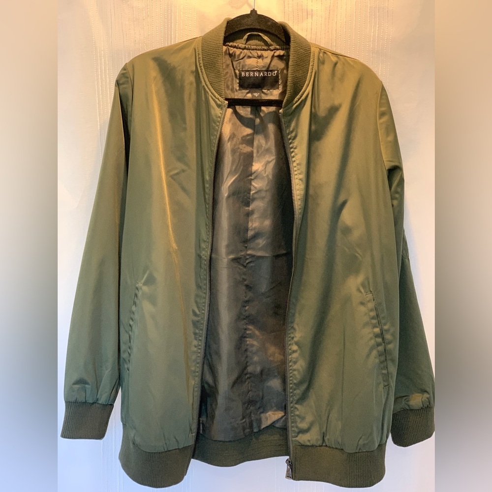 Oversized Olive Bomber Jacket